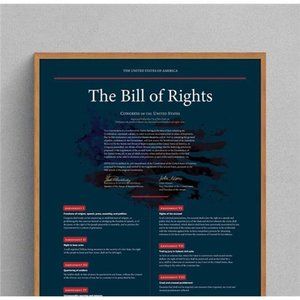The Bill of Rights USA Patriotic Tribute Poster